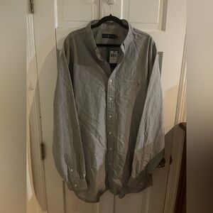 NEW Ralph Lauren Shirt Men's 2XLT Slate Oxford Flesh Pony Button Down Preppy